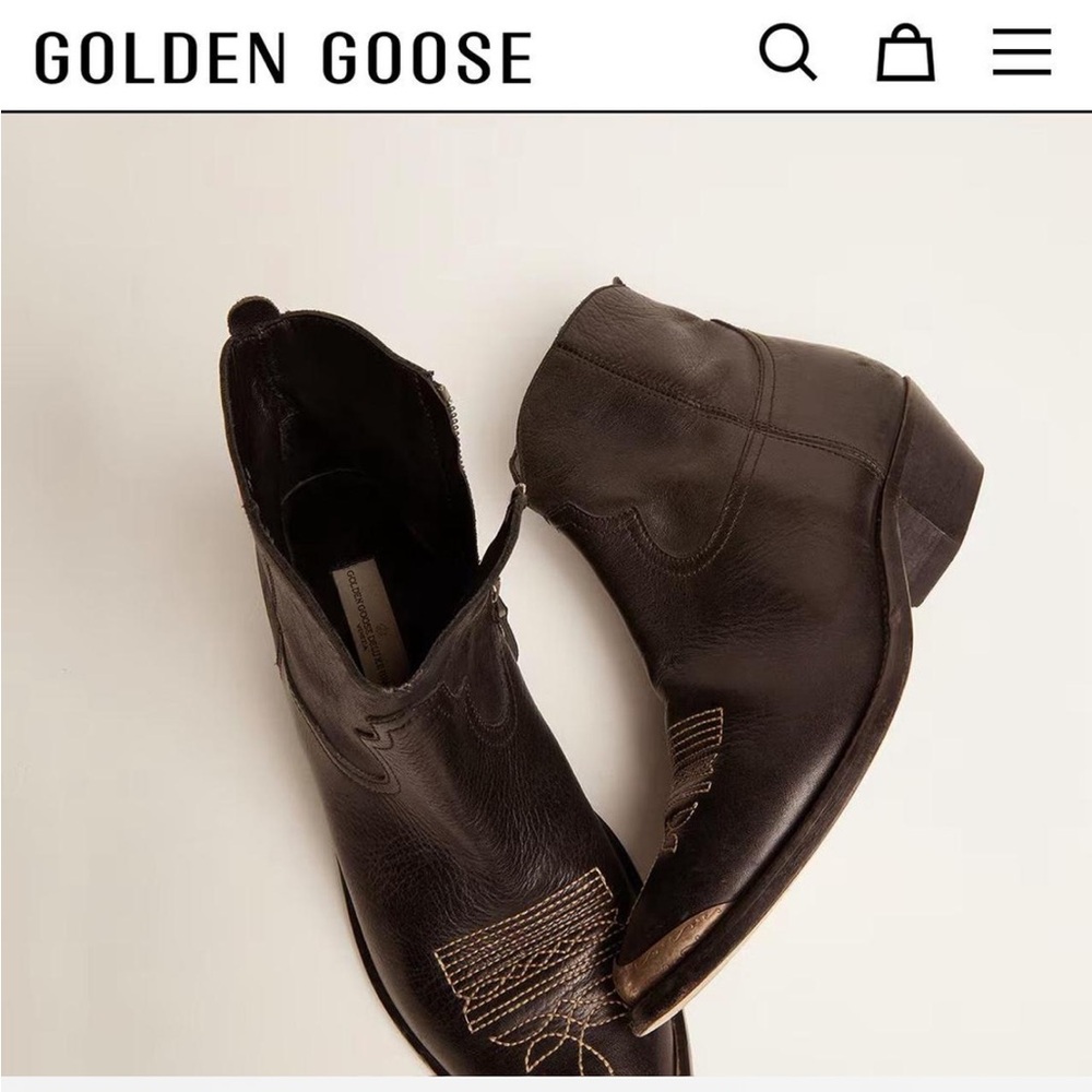 Golden Goose Black Leather Boots